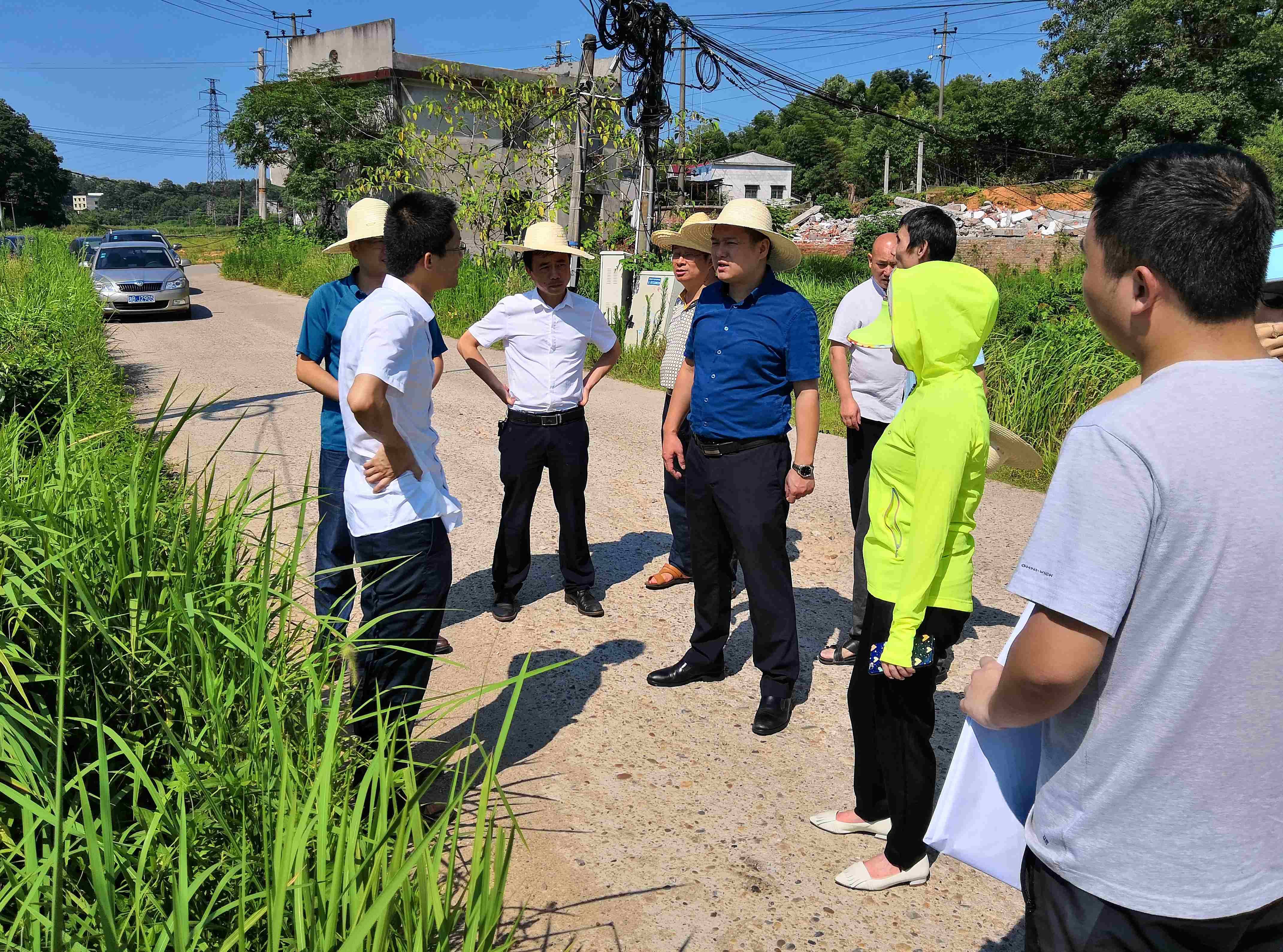 新蘆淞集團駱先輝董事長一行調(diào)研航空城污水處理工作