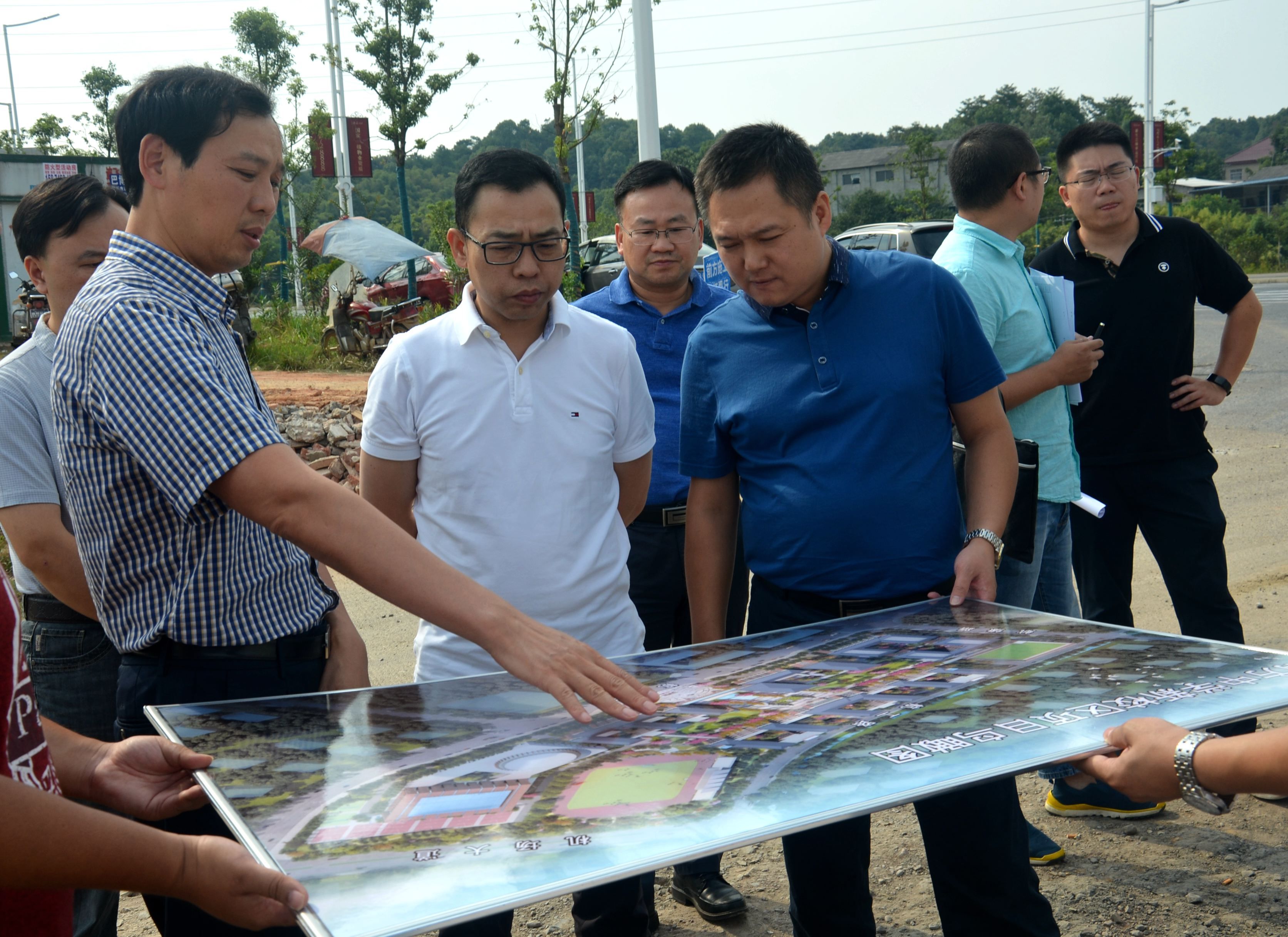 株洲市督查組到航空城、服飾城督查市重點項目